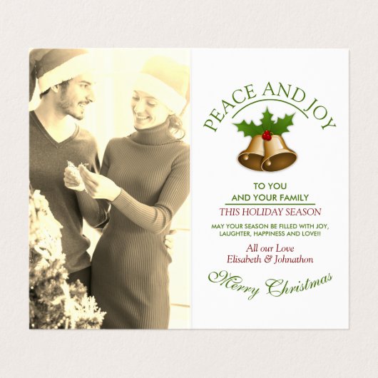 フェスティバルミストレトーベルクリスマスカード 名刺 (内部フラット)