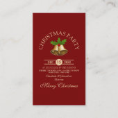 フェスティバルミストレトーベルクリスマスパーティーチケット エンクロージャーカード (正面)