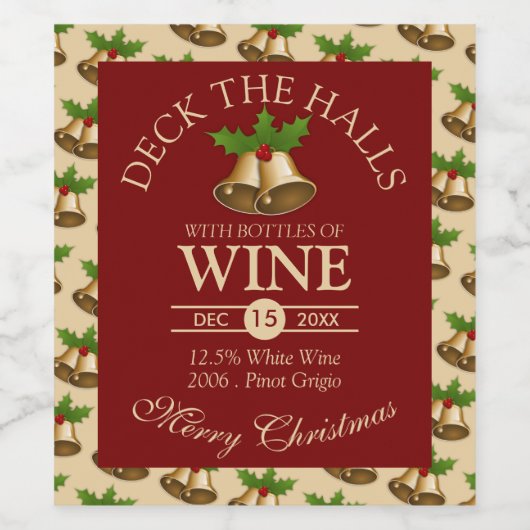 フェスティバルミストレトーベルズクリスマス ワインラベル (シングルラベル)