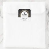 フェスティバルミニマモダンリスト金ゴールド蜂蜜瓶 スクエアシール (バッグ)