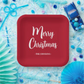 フェスティバルミニマルなメリークリスマススクリプト ペーパープレート (パーティー)