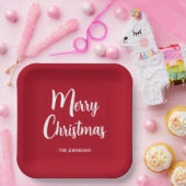 フェスティバルミニマルなメリークリスマススクリプト ペーパープレート (パーティー)