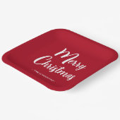 フェスティバルミニマルなメリークリスマススクリプト ペーパープレート (傾斜あり)