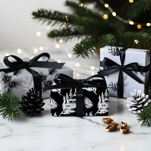 フェスティバルミニマルシダーリーフパインニードル&ピネコン ラッピングペーパーシート