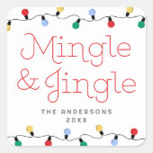 フェスティバルミングル&ジングルカラフルクリスマスライト スクエアシール (正面)