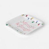 フェスティバルミングル&ジングルカラフルクリスマスライト ペーパープレート (傾斜あり)