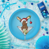 フェスティバルムースクリスマス紙プレート ペーパープレート (パーティー)