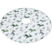 フェスティバルムース、木、雪のクリスマスパターン ブラッシュドポリエステルツリースカート (アングル)