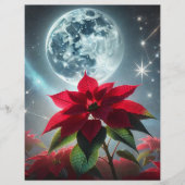 フェスティバルムーンライトポインセティアスクラップブック紙シート (正面)