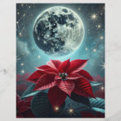 フェスティバルムーンライトポインセティアスクラップブック紙シート (裏面)