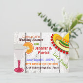 フェスティバルメキシカンフィエスタカップルウェディングシャワー 招待状 (スタンド正面)