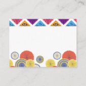 フェスティバルメキシコの紙ファンサボテンの本ベビー エンクロージャーカード (裏面)