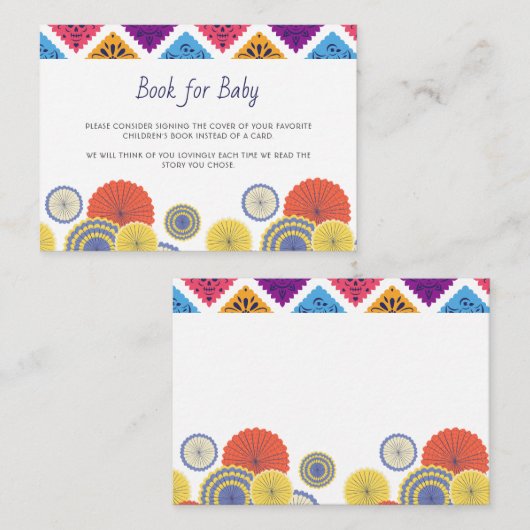 フェスティバルメキシコの紙ファンサボテンの本ベビー エンクロージャーカード (正面/裏面)