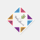 フェスティバルメキシコ紙ファンサボテン赤ちゃんシャワー スタンダードカクテルナプキン (角)