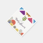 フェスティバルメキシコ紙ファンサボテン赤ちゃんシャワー スタンダードカクテルナプキン (角)