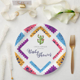 フェスティバルメキシコ紙ファンサボテン赤ちゃんシャワー ペーパープレート