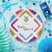 フェスティバルメキシコ紙ファンサボテン赤ちゃんシャワー ペーパープレート (パーティー)