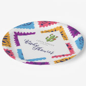 フェスティバルメキシコ紙ファンサボテン赤ちゃんシャワー ペーパープレート (アングル)