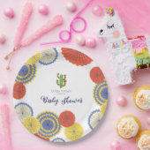 フェスティバルメキシコ紙ファンサボテン赤ちゃんシャワー ペーパープレート (パーティー)