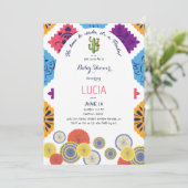 フェスティバルメキシコ紙ファンサボテン赤ちゃんシャワー 招待状 (スタンド正面)