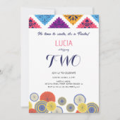 フェスティバルメキシコ紙ファンサボテン2歳の誕生日 招待状 (正面)