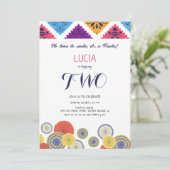 フェスティバルメキシコ紙ファンサボテン2歳の誕生日 招待状 (スタンド正面)