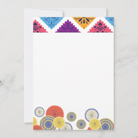 フェスティバルメキシコ紙ファンサボテン2歳の誕生日 招待状 (裏面)