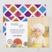 フェスティバルメキシコ紙ファンフォトキッドサンキューカード 招待状 (正面/裏面)