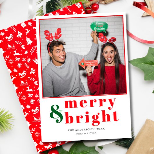 フェスティバルメリーと明るいクリスマスの写真 シーズンカード