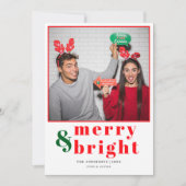 フェスティバルメリーと明るいクリスマスの写真 シーズンカード (正面)