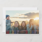 フェスティバルメリーと明るいクリスマスフォトホリデー シーズンカード (正面)