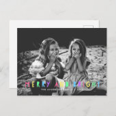 フェスティバルメリーと明る独身のいフォトクリスマス シーズンポストカード (正面/裏面)