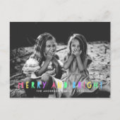 フェスティバルメリーと明る独身のいフォトクリスマス シーズンポストカード (正面)