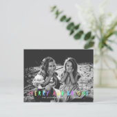 フェスティバルメリーと明る独身のいフォトクリスマス シーズンポストカード (スタンド正面)