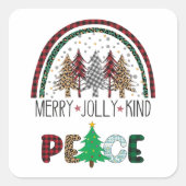 フェスティバルメリーのすてき親切なクリスマスツリー スクエアシール (正面)