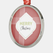 フェスティバルメリーエレガントクリスマスタータンチェックブルゴーニュ メタルオーナメント (左)