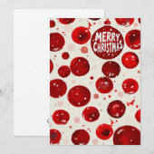 フェスティバルメリークリスマスオーナメントカードとレッドワット シーズンカード (正面/裏面)