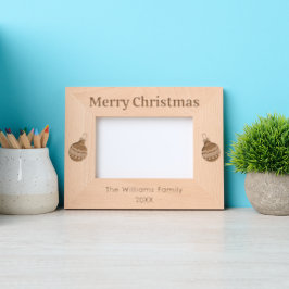 フェスティバルメリークリスマスオーナメントフォトレーザー レーザー彫刻フレーム