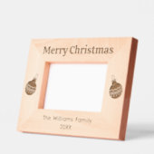 フェスティバルメリークリスマスオーナメントフォトレーザー レーザー彫刻フレーム (左)