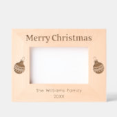 フェスティバルメリークリスマスオーナメントフォトレーザー レーザー彫刻フレーム (正面)