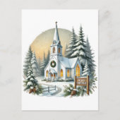 フェスティバルメリークリスマスカントリー教会 シーズンポストカード (正面)