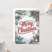 フェスティバルメリークリスマスカード カード (正面/裏面インサイチュ)