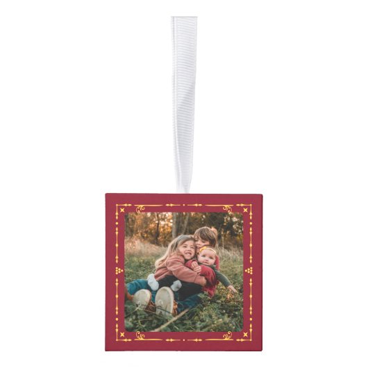 フェスティバルメリークリスマスクラシック2写真 キューブオーナメント (右)