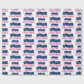 フェスティバルメリークリスマスグリーティングホワイトシームレス ラッピングペーパー (フラット)