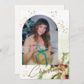 フェスティバルメリークリスマスゴールデングリーン シーズンカード (正面/裏面)