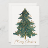 フェスティバルメリークリスマスゴールデングリーン シーズンカード (正面/裏面)