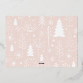 フェスティバルメリークリスマスシルバー雪写真 箔シーズンカード (裏面)