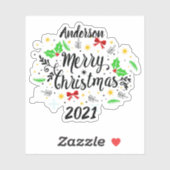 フェスティバルメリークリスマスステッカー シール (シート)