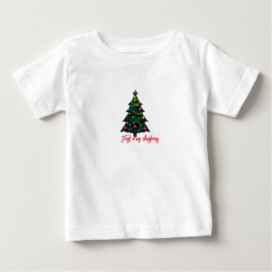 フェスティバルメリークリスマスツリー ベビーTシャツ