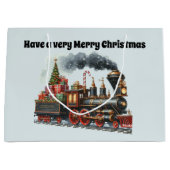 フェスティバルメリークリスマストレイン追加文字 ラージペーパーバッグ (正面)